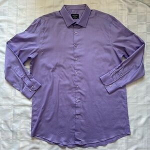 Bellissimo Purple Lavender Modern Fit Long Sleeve Button Up Dress Shirt